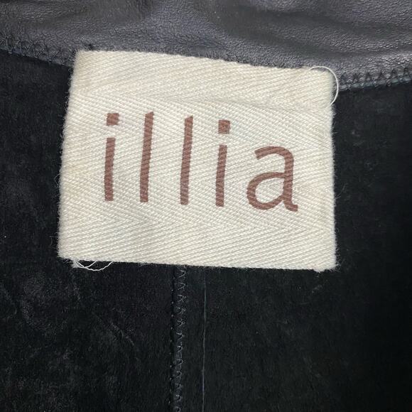 VTG illia Hybrid Leather Jacket Women Sz 10 Black Raw Hem Fairy Grunge Goth USA - Picture 8 of 10